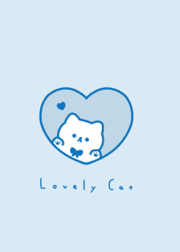 kitten&heart/ aqua blue