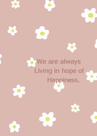 flower pattern / pinkbrown