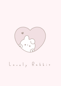 Rabbit in Heart(line)/dullpink