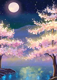 美しい夜桜の着せかえ#2117
