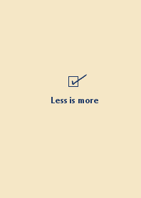 Less is more (navybeige)