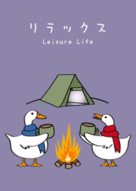 คู่รักเป็ดตั้งแคมป์(สีม่วงโมรันดี)
