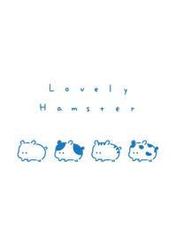 Kawaii Hamster/white blue.