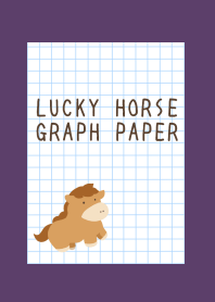 LUCKY HORSE GRAPH PAPER/DEEP PURPLE