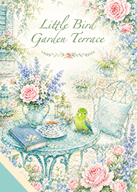 Little Bird Garden Terrace Aqua Ivory