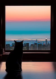 禪意生活-窗旁看著風景的貓15