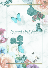 bluegreen flowers and butterflies 06_2