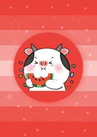 Simple Cow Love Red Theme