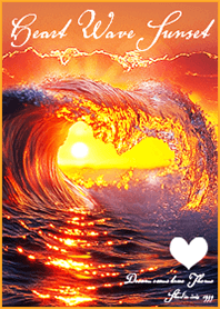 Heart Wave Sunset#
