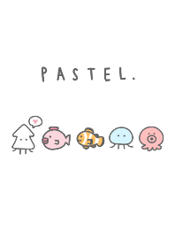 creatures of the sea pastel