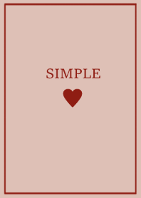 SIMPLE HEART =dusty redbeige=