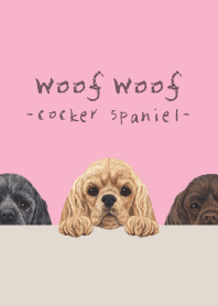 Woof Woof - Cocker Spaniel - SWEET PINK