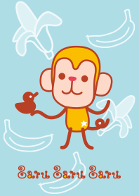 Theme of a cute monkey <blue>