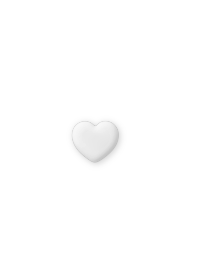 fluffy heart/ white gray.