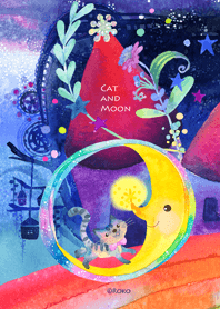 Cat and Moon