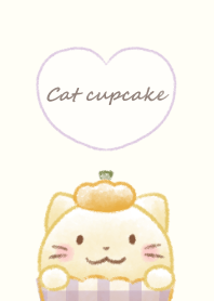 Cat cupcake -beige-