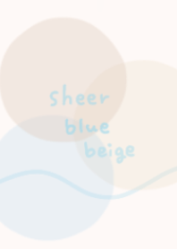 Sheer beige and dull blue