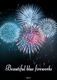 Beautiful blue fireworks from Japan