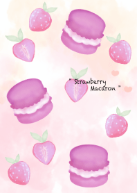 Purple strawberry macaron 4