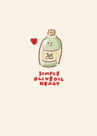 simple Olive oil heart beige