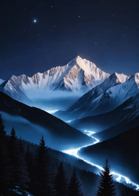 Mountain, Sea, and Moonlit Night 9dC91f