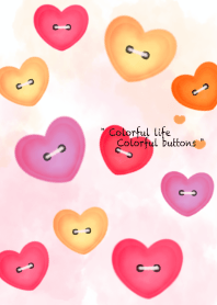 Little colorful heart buttons 12