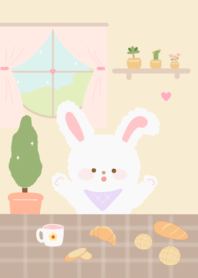 a white rabbit