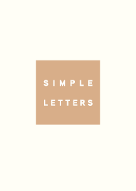 Simple letters only / Cream & brown.