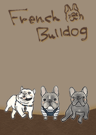 レトロなフレンチブルドッグ