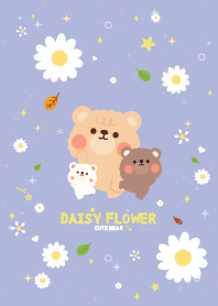 Teddy Bear Daisy Flower Violet