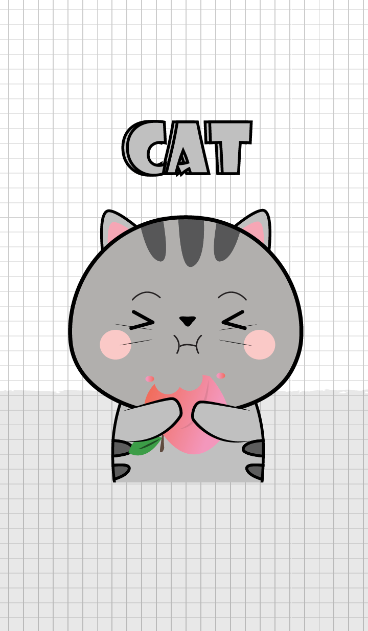 Minamal Grey Cat 2