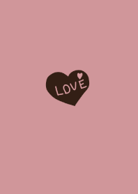 Dull pink love heart g