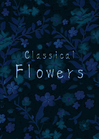 Beautiful classic flowers(blue)