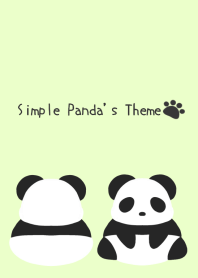 Simple Panda's Theme-YELLOW GREEN