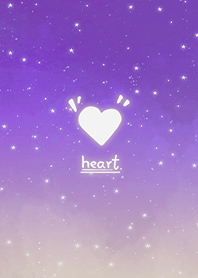 misty cat-starry sky Heart purple4