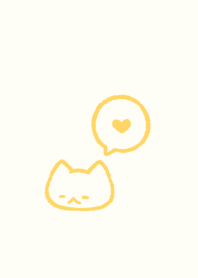 Chill out cat.(beige&yellow04)