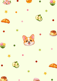 Cute Corgi with Croissant 2 (Pp)