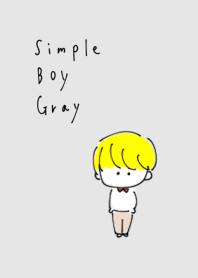 เด็กผู้ชายเรียบง่ายสีเทา