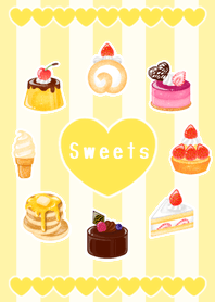 Many sweets! -pale yellow- Revised