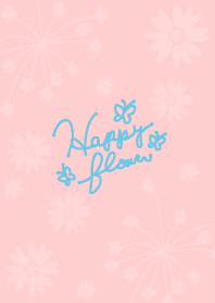 Happy flower-ピンク×ブルー-