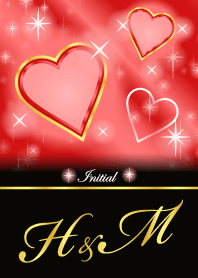 H&M イニシャル 恋愛運UP!赤×ハート