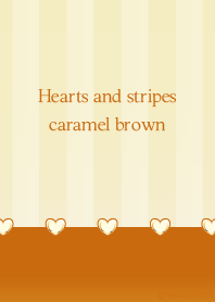 Hearts and stripes caramel brown