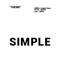 S I M P L E - white