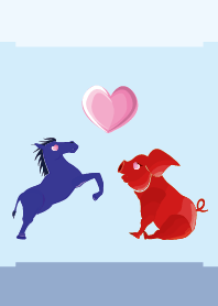 ekst Blue (Horse) Love Red (Pig)
