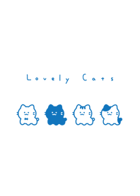 Smile Cats/white blue.
