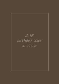 birthday color - February 16