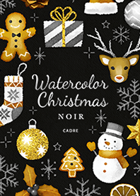 Watercolor Christmas - NOIR