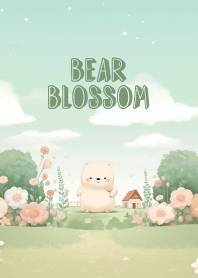 cute bear in flower garden 3