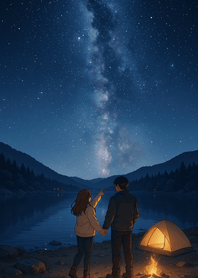 Lakeside Camp Milkyway Night