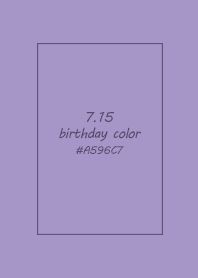 birthday color - July 15